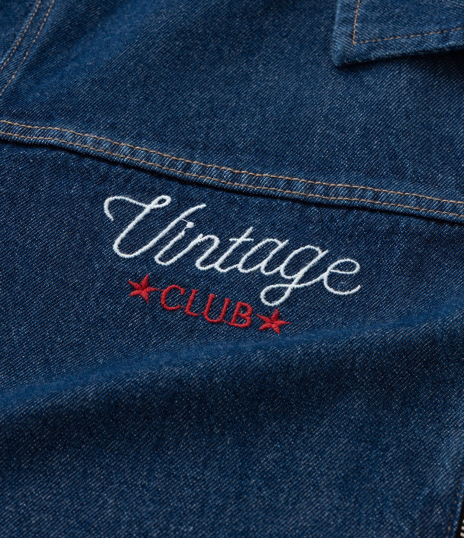 Jaqueta Bomber Jeans e Bordado Vintage Club Curve & Plus Size Azul 8