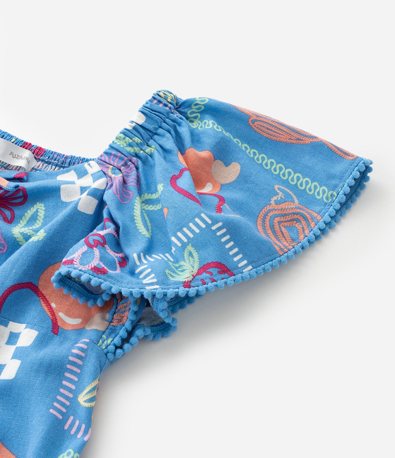 Vestido Infantil em Viscolinho com Estampa Divertida - Tam 5 a 14 Anos Azul 8