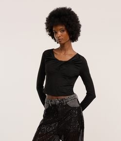 Blusa em Helanca com Torcidinho na Gola