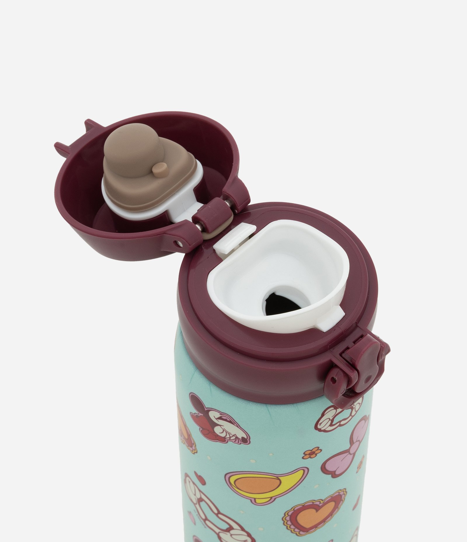 Garrafa Térmica com Tampa Botão e Estampa Minnie Verde 2