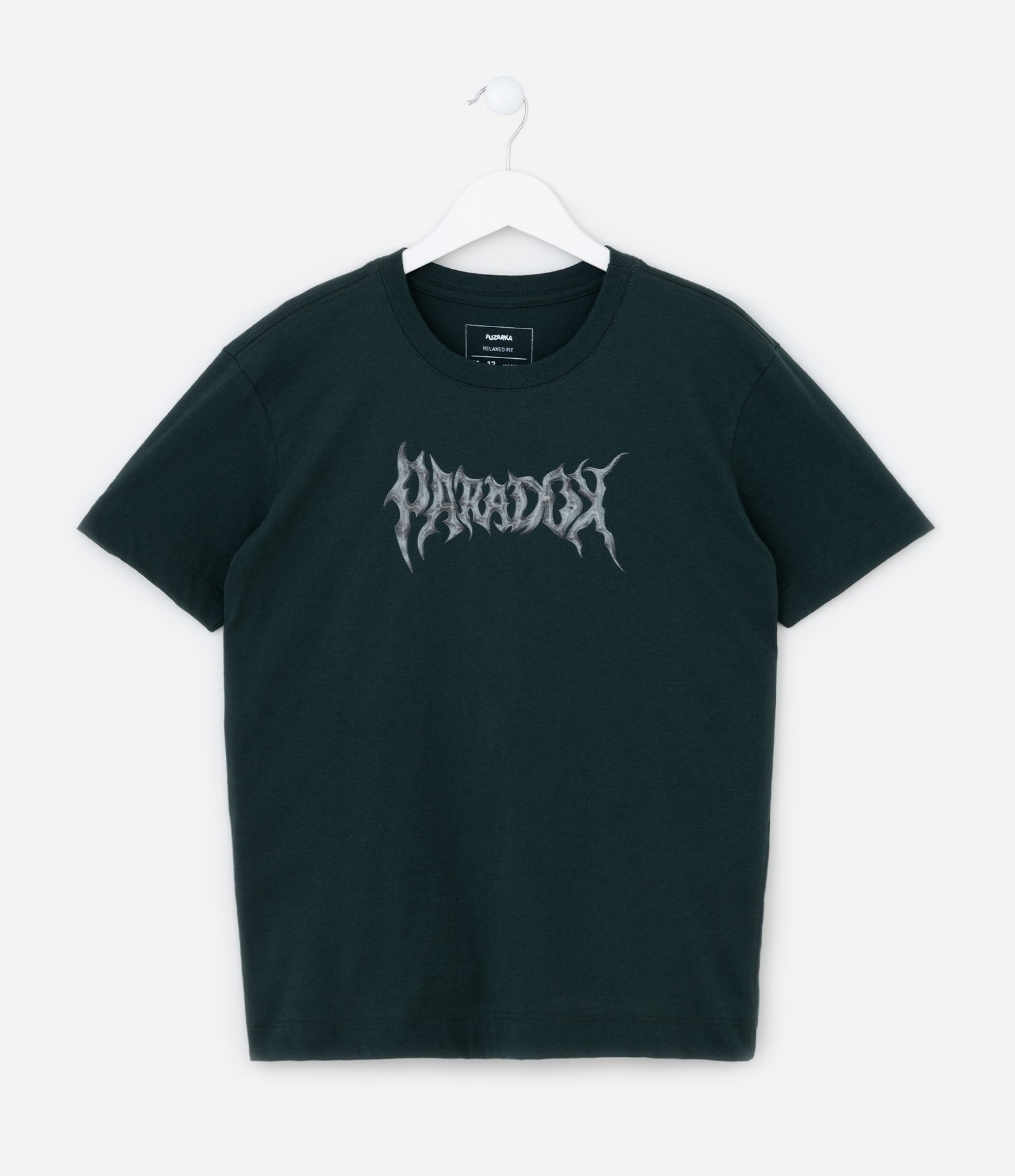 Camiseta Infantil com Lettering Relevo Paradox - Tam 5 a 14 Anos Verde 1