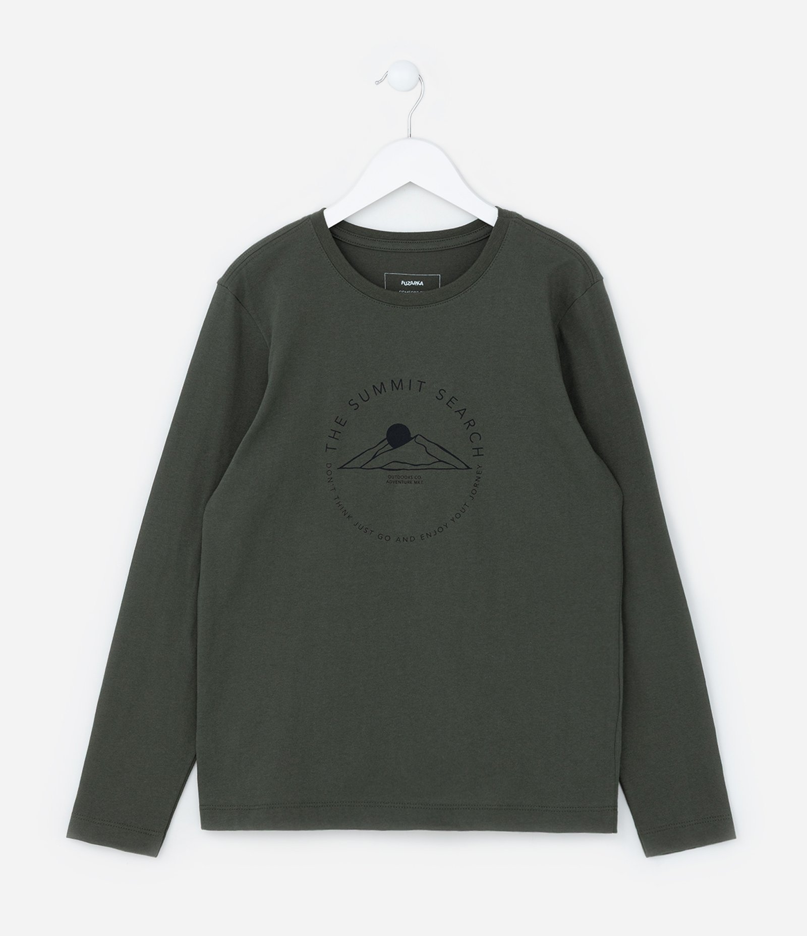 Camiseta Infantil com Estampa Paisagem - Tam 5 a 10 Anos Verde 1