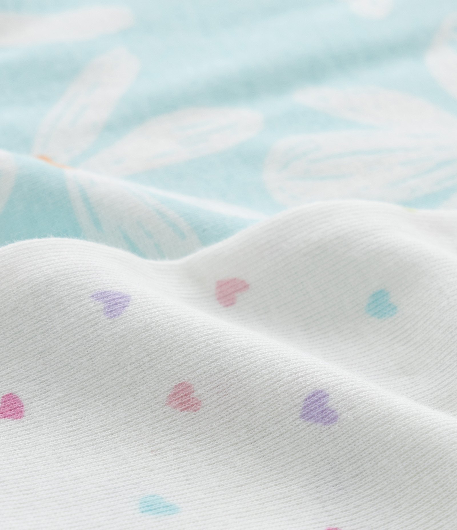 Kit 02 Bodies Infantis em Ribana com Estampa - Tam 0 a 18 meses Azul/Branco 3