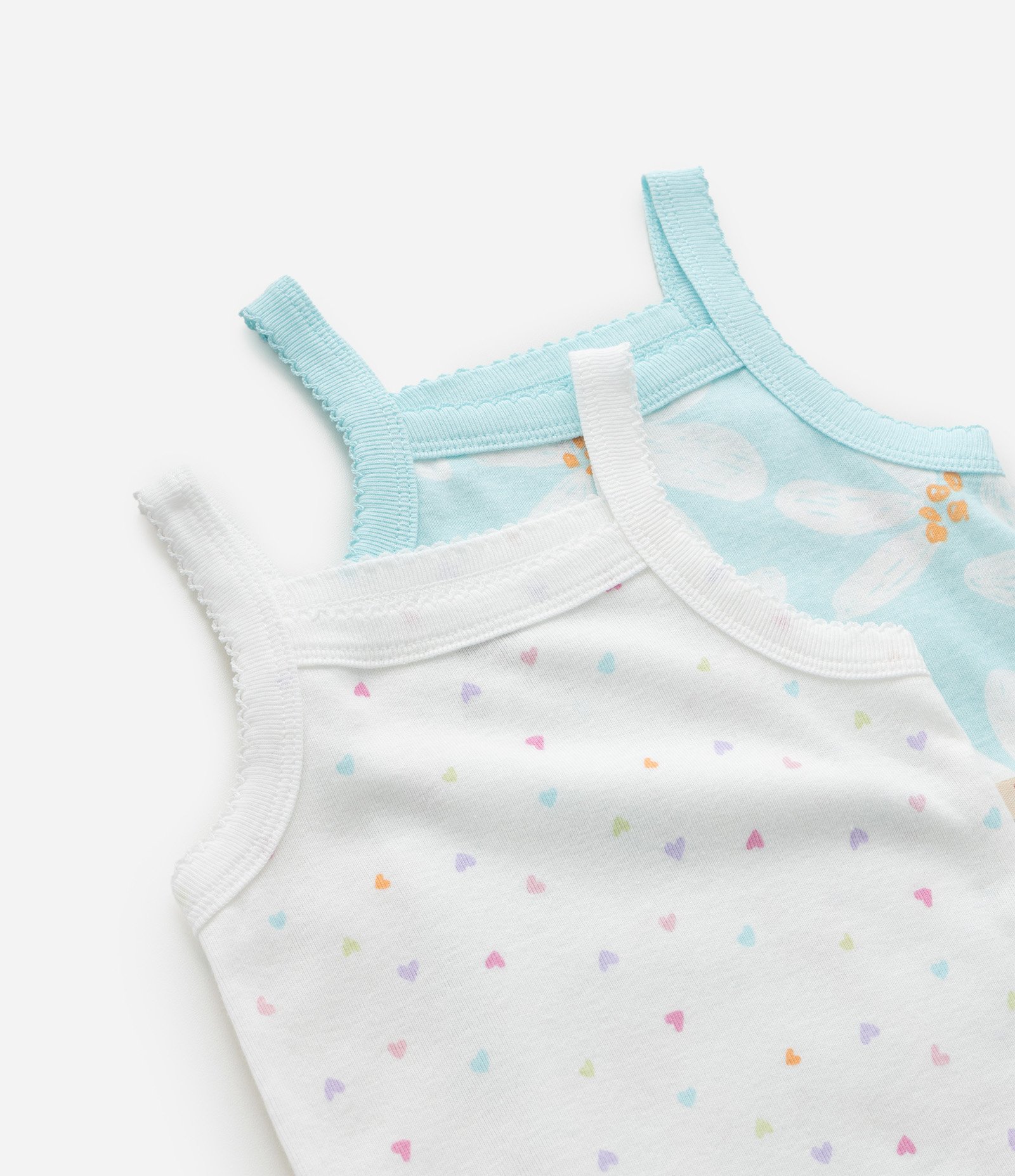 Kit 02 Bodies Infantis em Ribana com Estampa - Tam 0 a 18 meses Azul/Branco 6