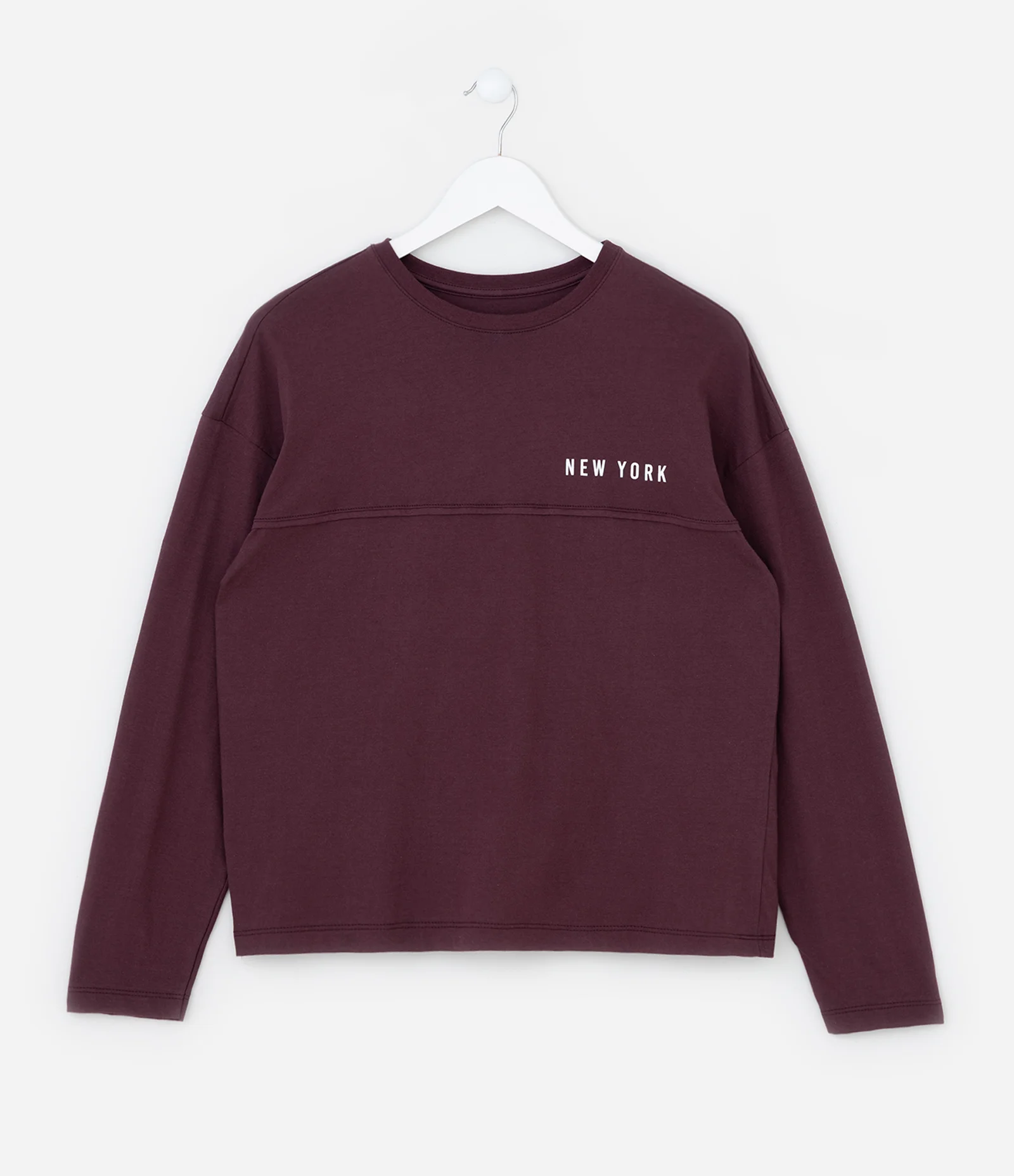 Camiseta Infantil com Lettering Frente e Costas - Tam 5 A 14 Vermelho Bordô 1