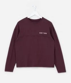 Camiseta Infantil com Lettering Frente e Costas - Tam 5 A 14