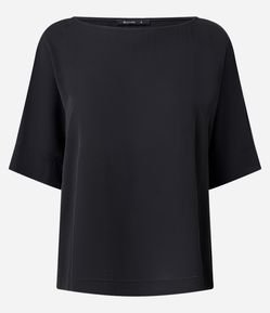 Blusa em Chiffon com Manga Curta