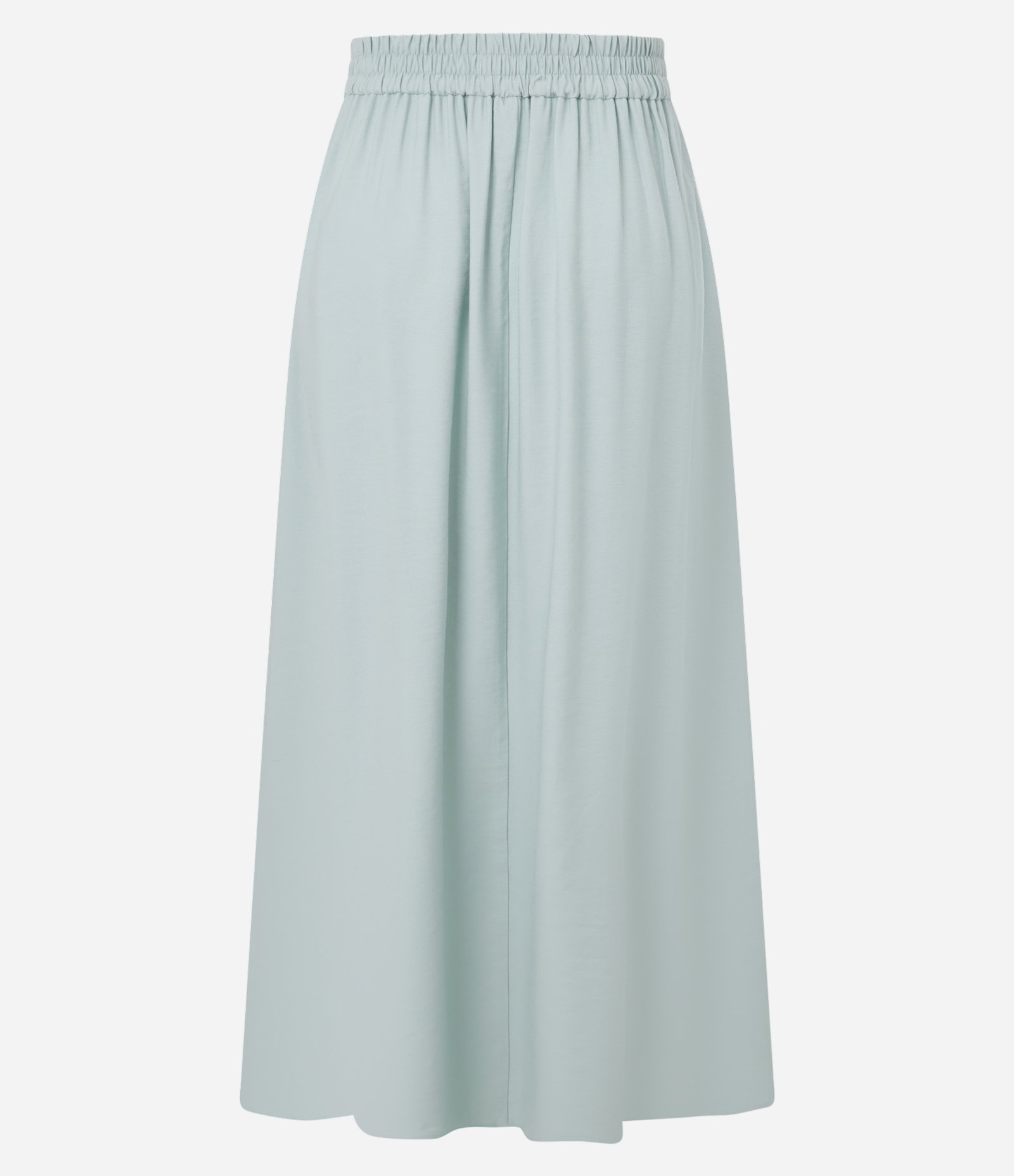 Saia Long Midi em Viscose com Bolsos e Pregas Verde 7