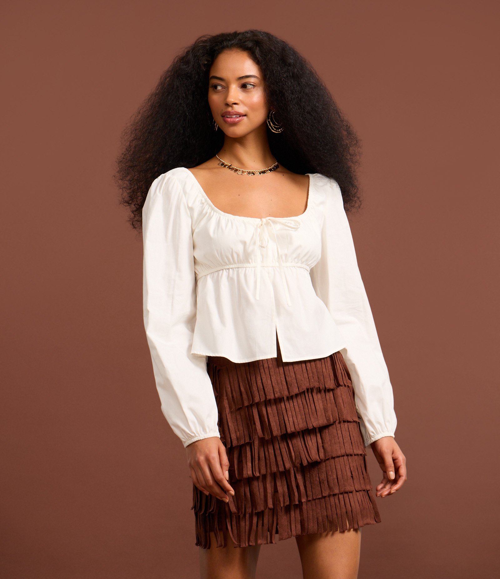 Blusa em Tricoline com Amarração Branco 4