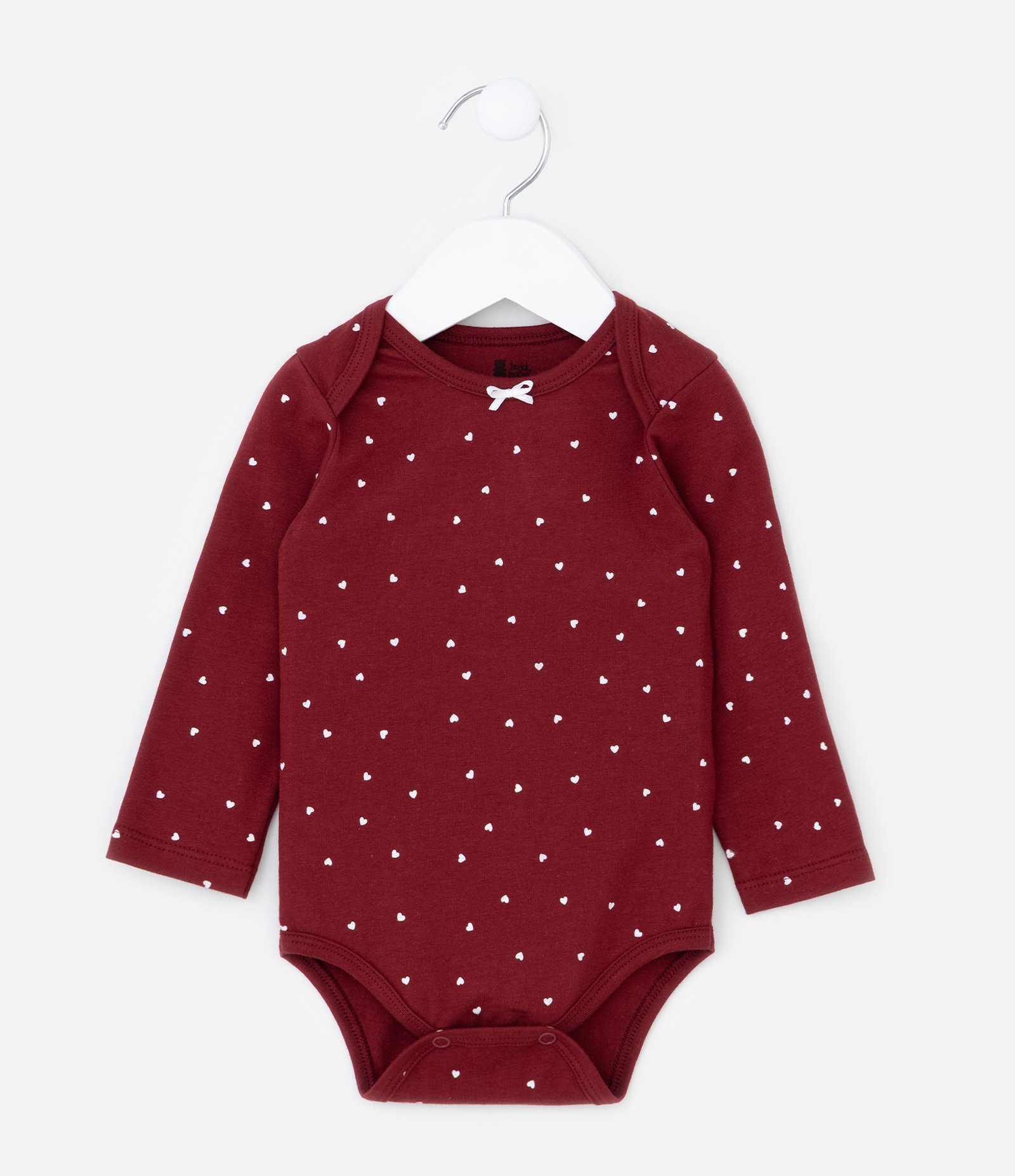 Body Infantil com Estampa de Mini Corações - Tam 0 a 18 meses Vermelho 1