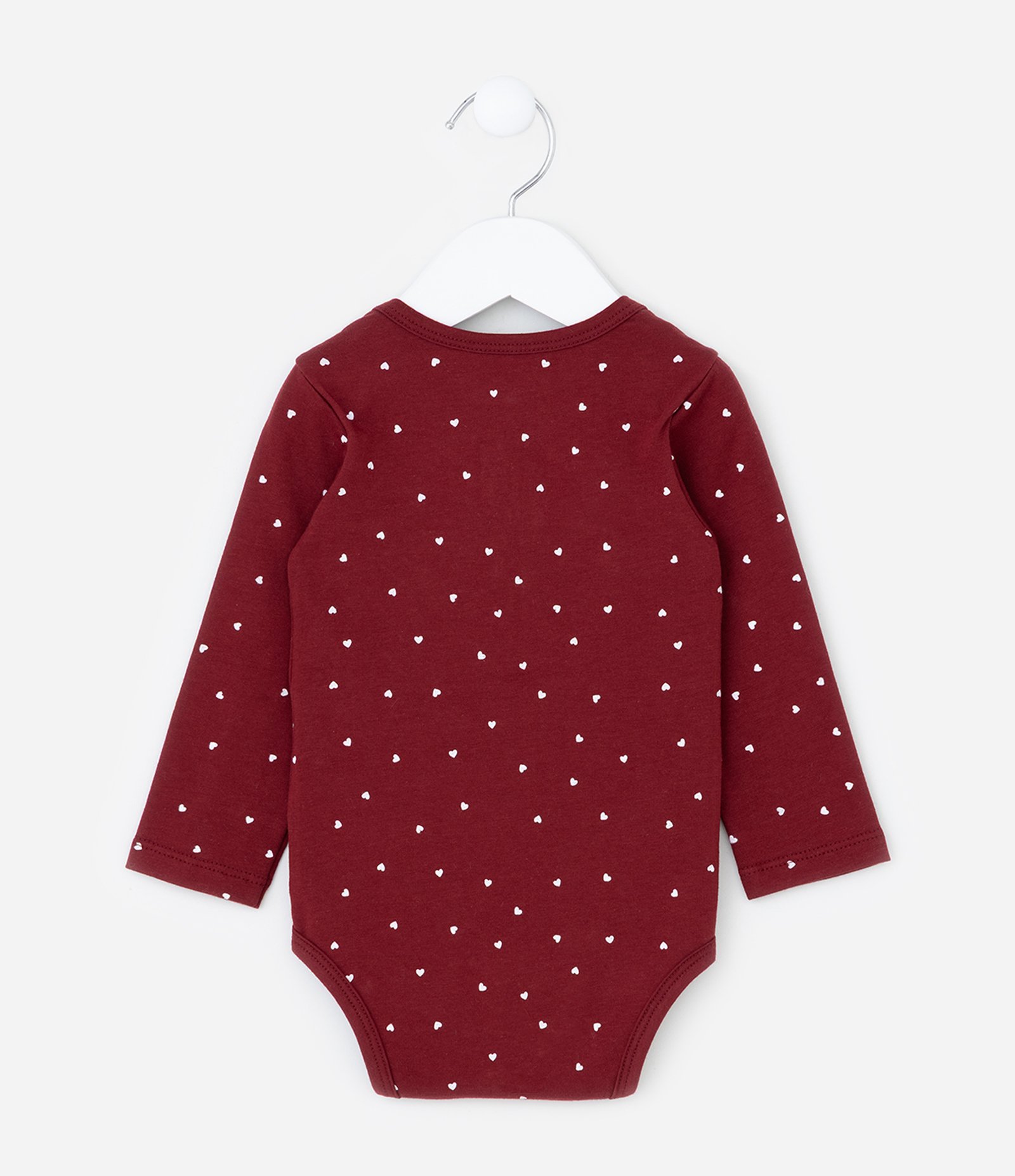 Body Infantil com Estampa de Mini Corações - Tam 0 a 18 meses Vermelho 2