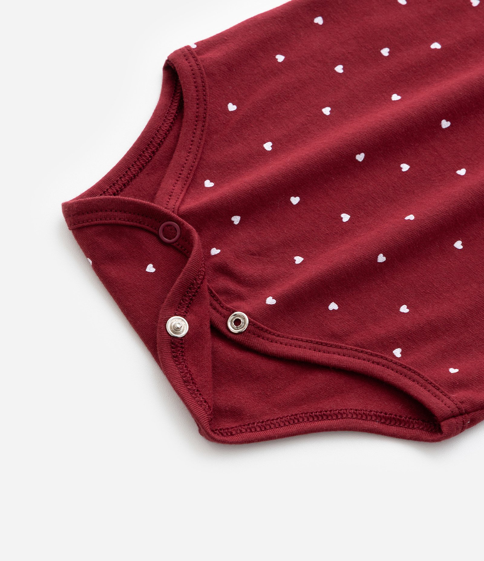 Body Infantil com Estampa de Mini Corações - Tam 0 a 18 meses Vermelho 5