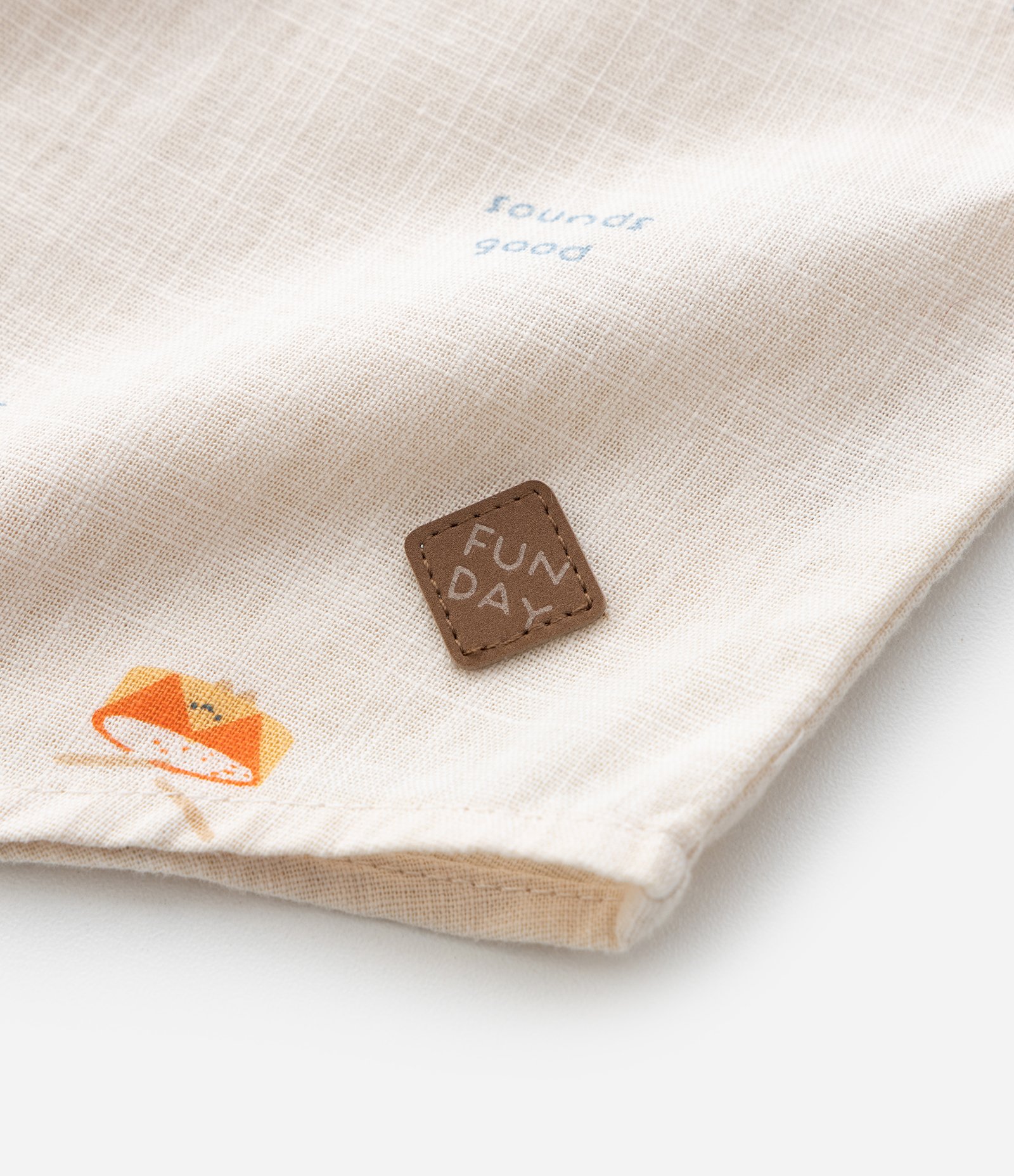 Camisa Infantil Linho com Estampa Mini Ícones de Bichinhos – Tam RN a 18 Meses Bege 5