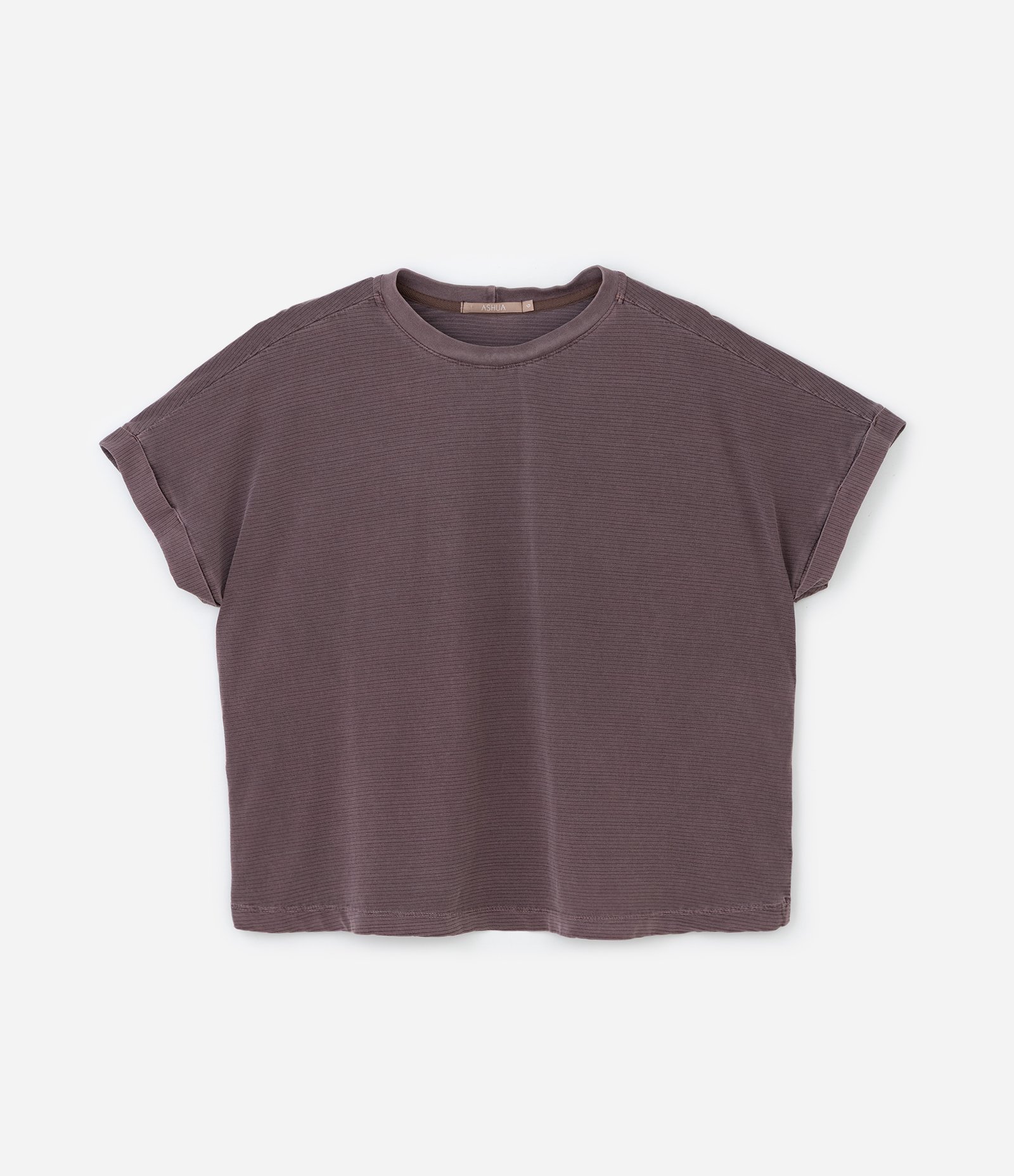 Blusa com Efeito Fio Tinto e Manga Dobrada Curve & Plus Size Marrom 3