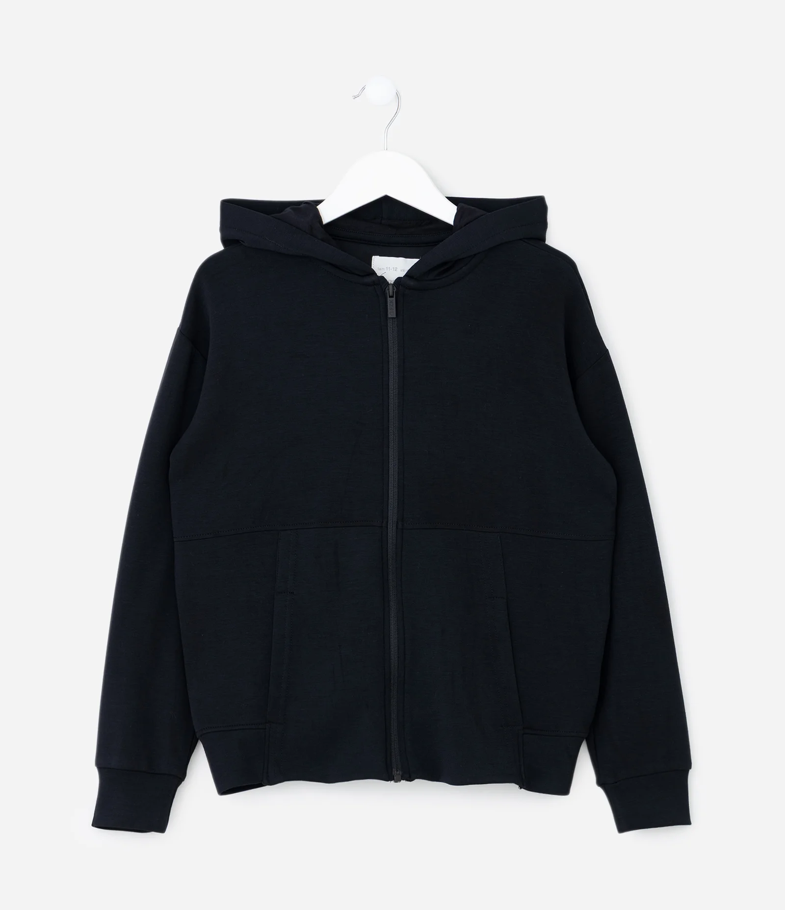 Jaqueta Infantil em Modal com Capuz - Tam 5 a 14 Anos Preto 1