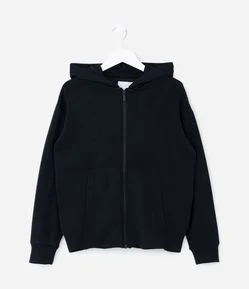 Jaqueta Infantil em Modal com Capuz - Tam 5 a 14 Anos