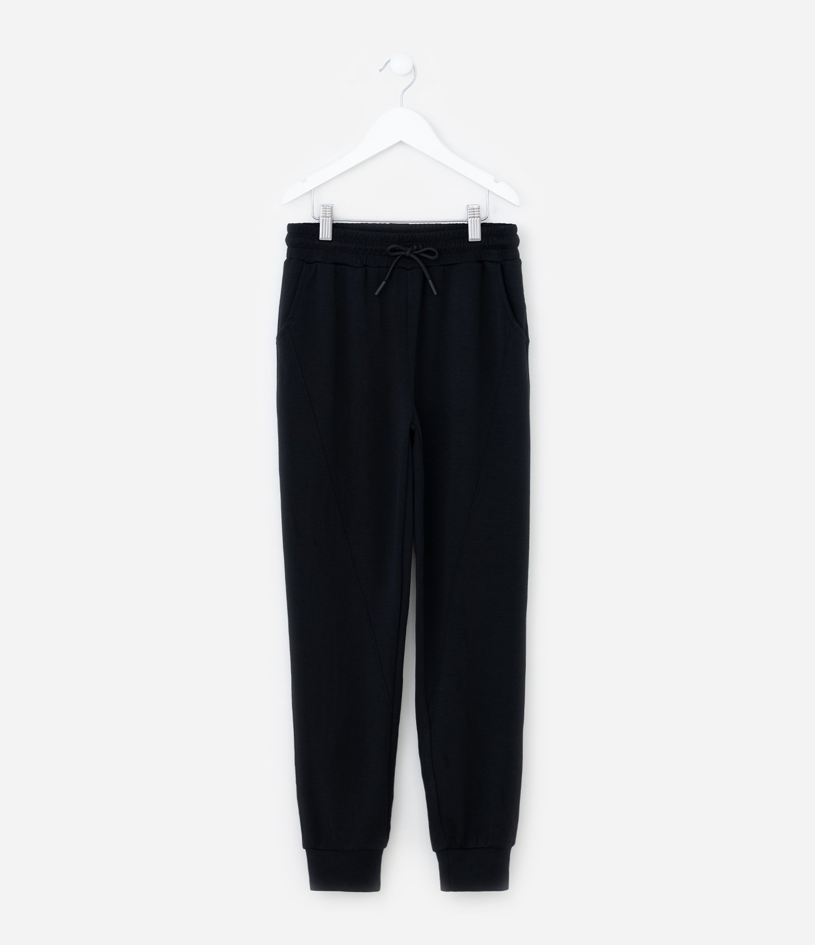 Calça Jogger Infantil em Modal Básica - Tam 5 a 14 Anos Preto 1
