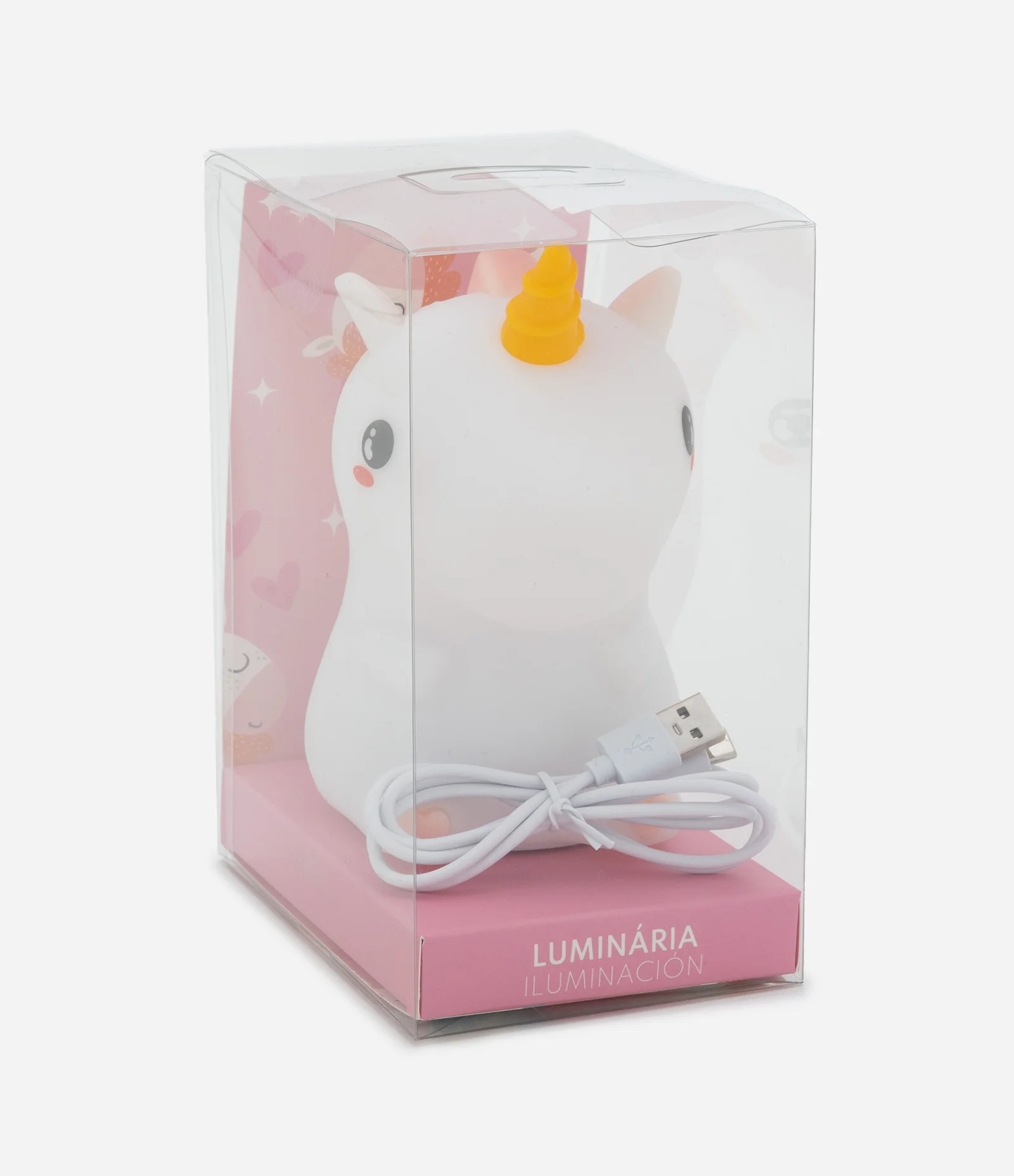 Luminária de Silicone com Formato de Unicórnio Branco 4