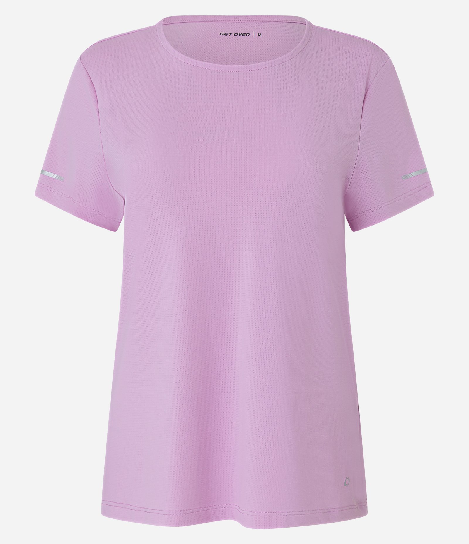 Camiseta Esportiva Regular Texturizada com Detalhe Refletivo Lilás 6