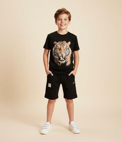 Bermuda Infantil em Modal com Bolsos - Tam 5 a 14 Anos