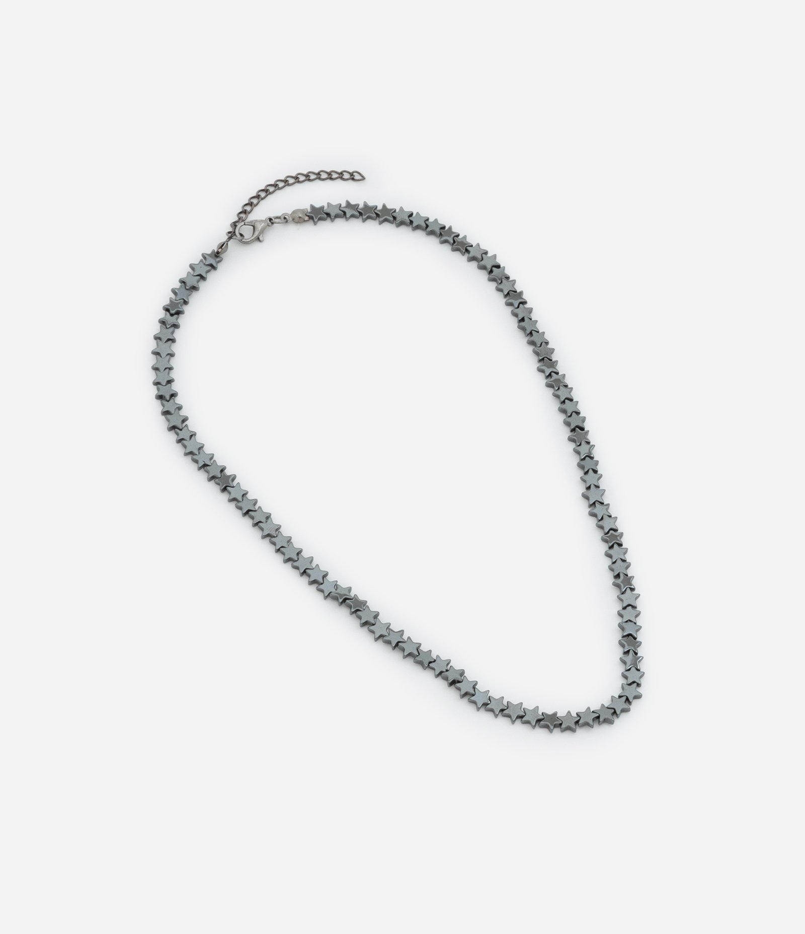 Colar de Estrelinhas em Mix de Materiais Prata 3