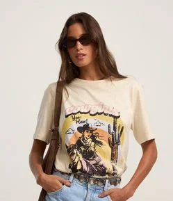 Camiseta T-shirt em Algodão com Estampa Cowgirls