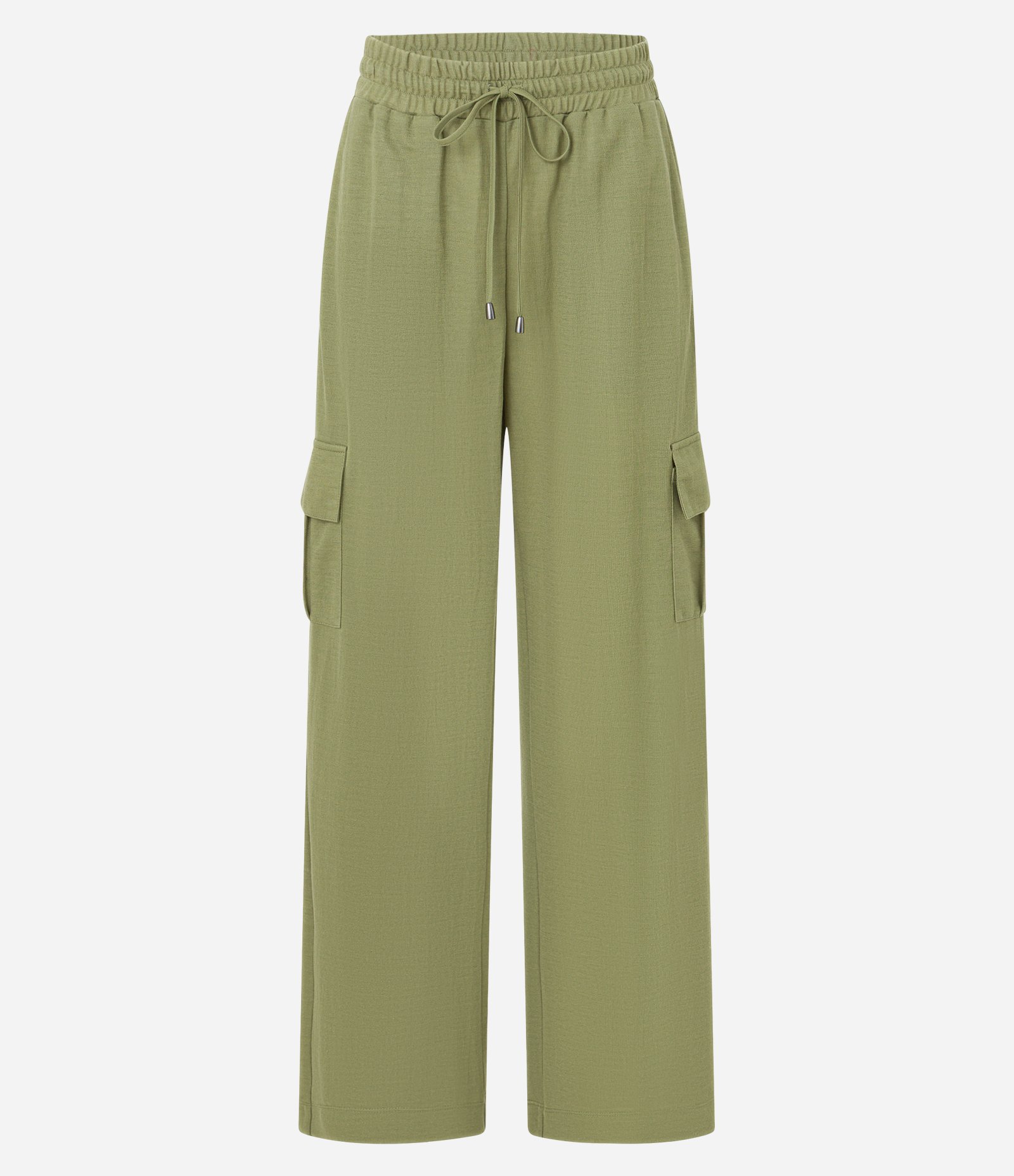 Calça Fluída em Malha Orly com Bolsos Laterais Verde 6