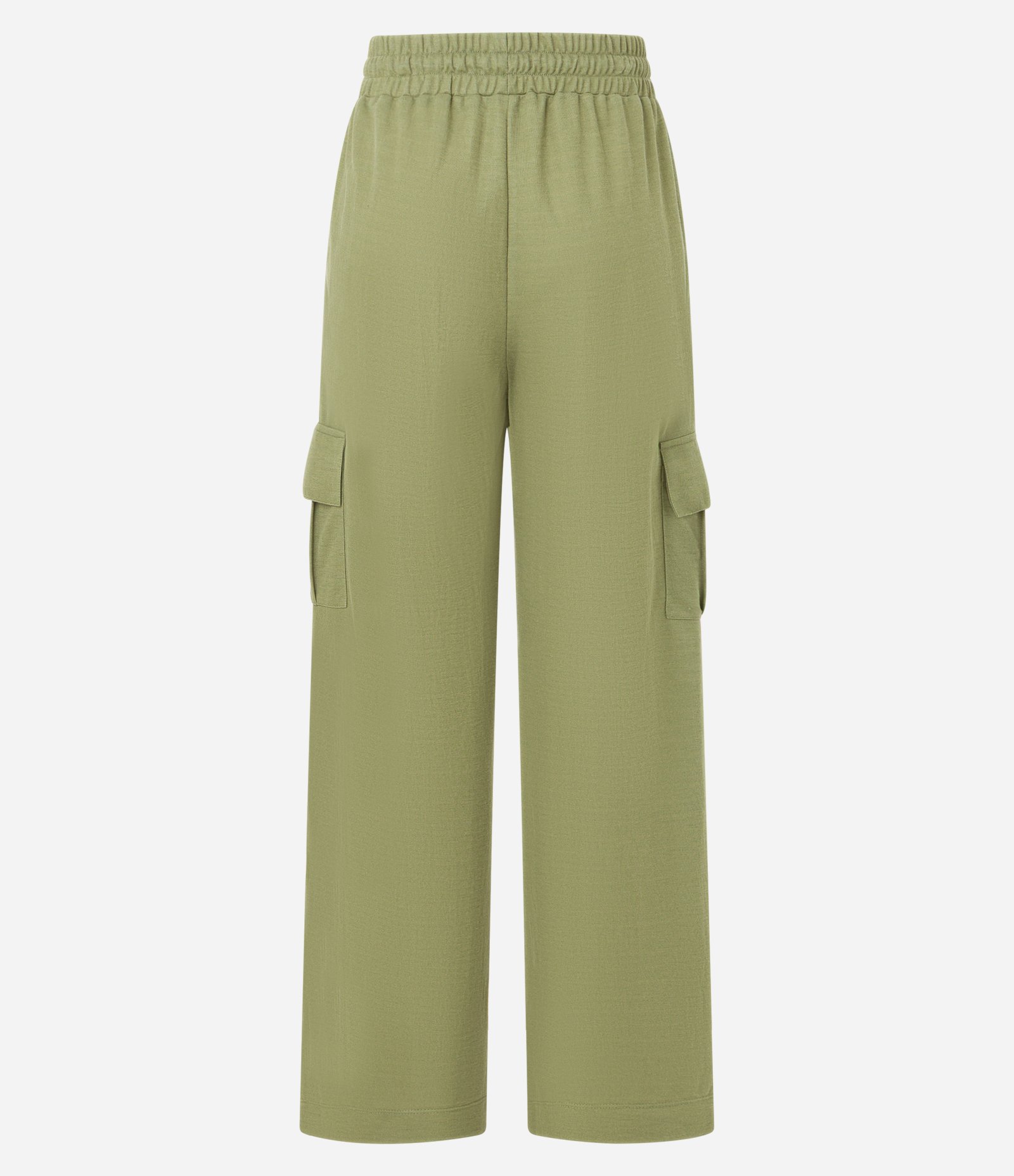 Calça Fluída em Malha Orly com Bolsos Laterais Verde 7