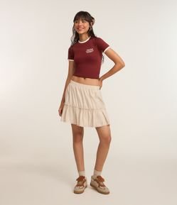 Saia Godê em Viscose com Babado