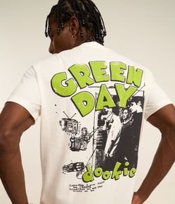 Camiseta Regular em Algodão com Estampa Green Day