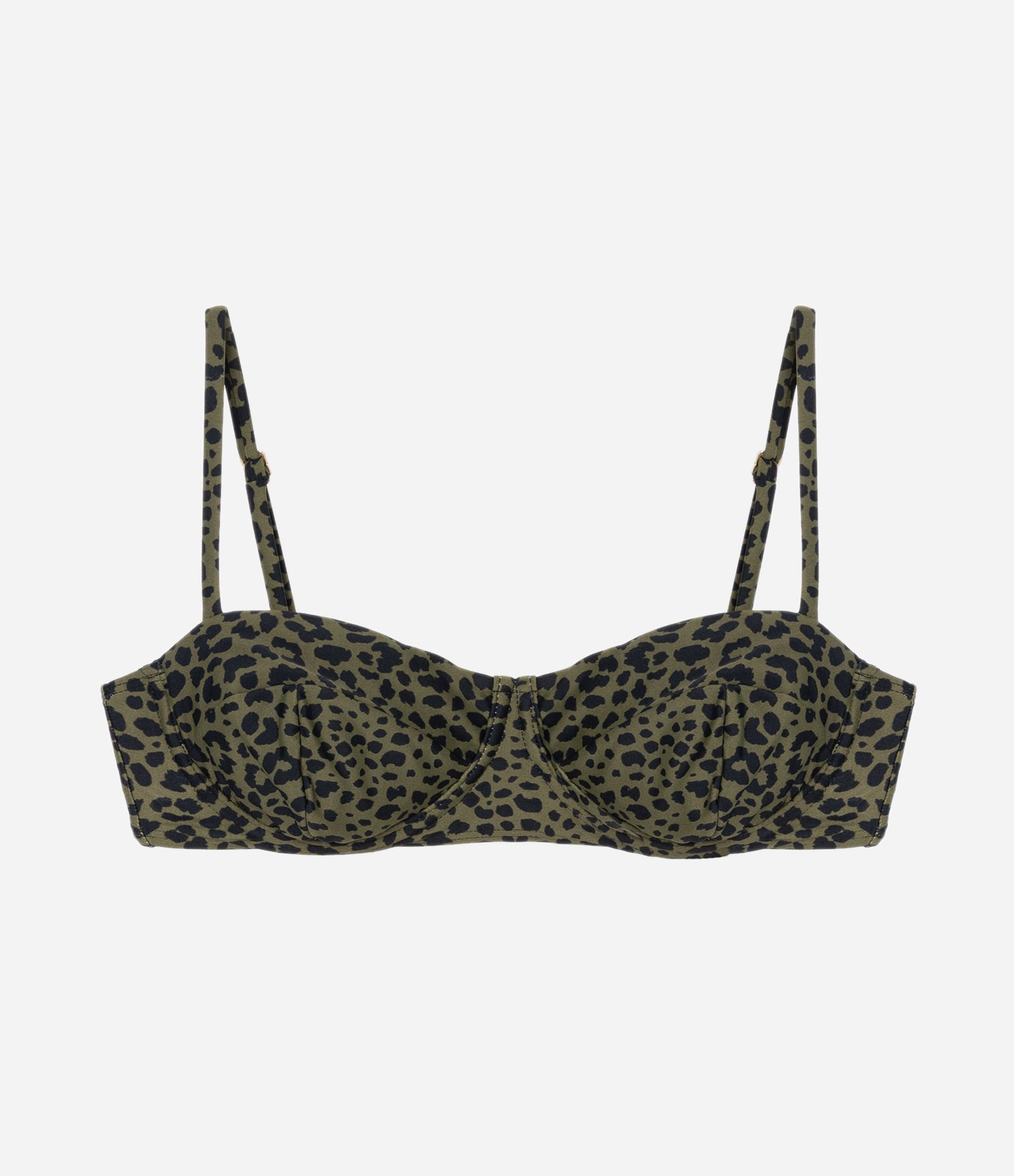 Biquíni Top Meia Taça em Microfibra com Estampa Onça Verde 6