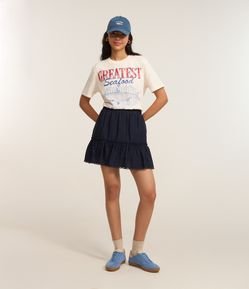 Saia Godê em Viscose com Babado