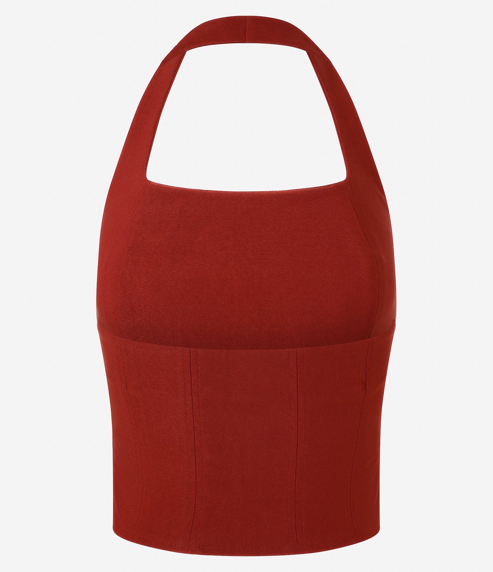 Blusa Cropped em Bengaline Frente Única Bordô 6