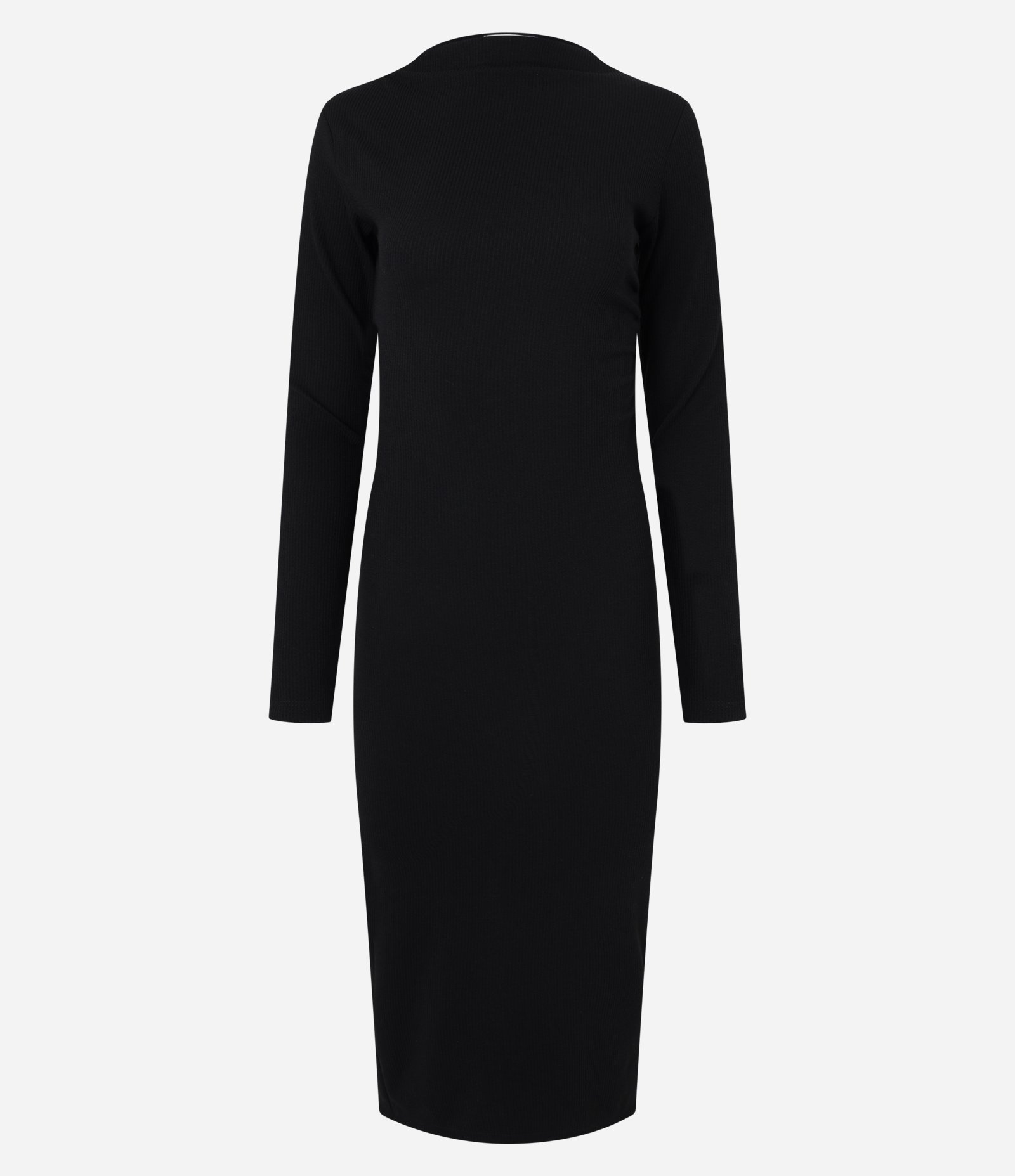 Vestido Reto Longo em Moletom com Fenda na Barra Preto 5