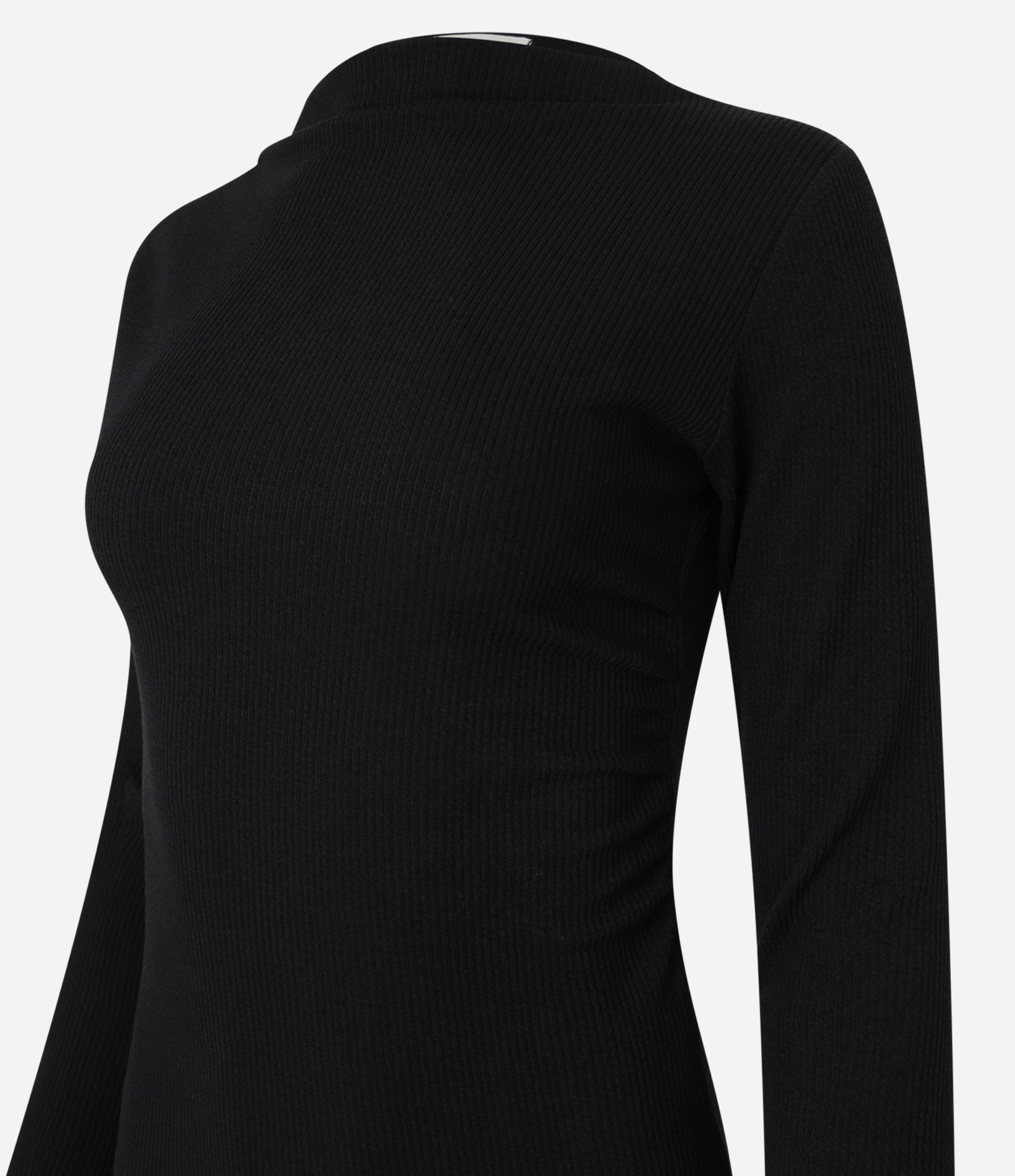 Vestido Reto Longo em Moletom com Fenda na Barra Preto 6