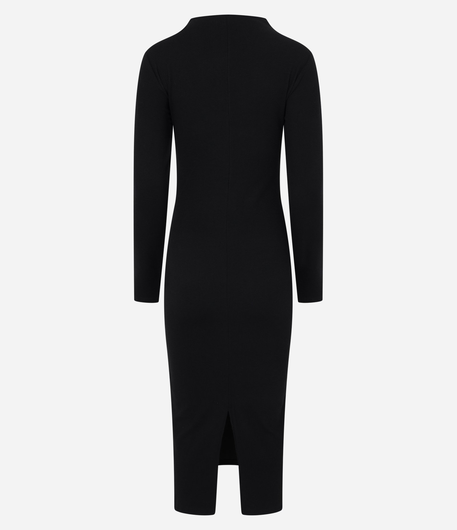 Vestido Reto Longo em Moletom com Fenda na Barra Preto 7