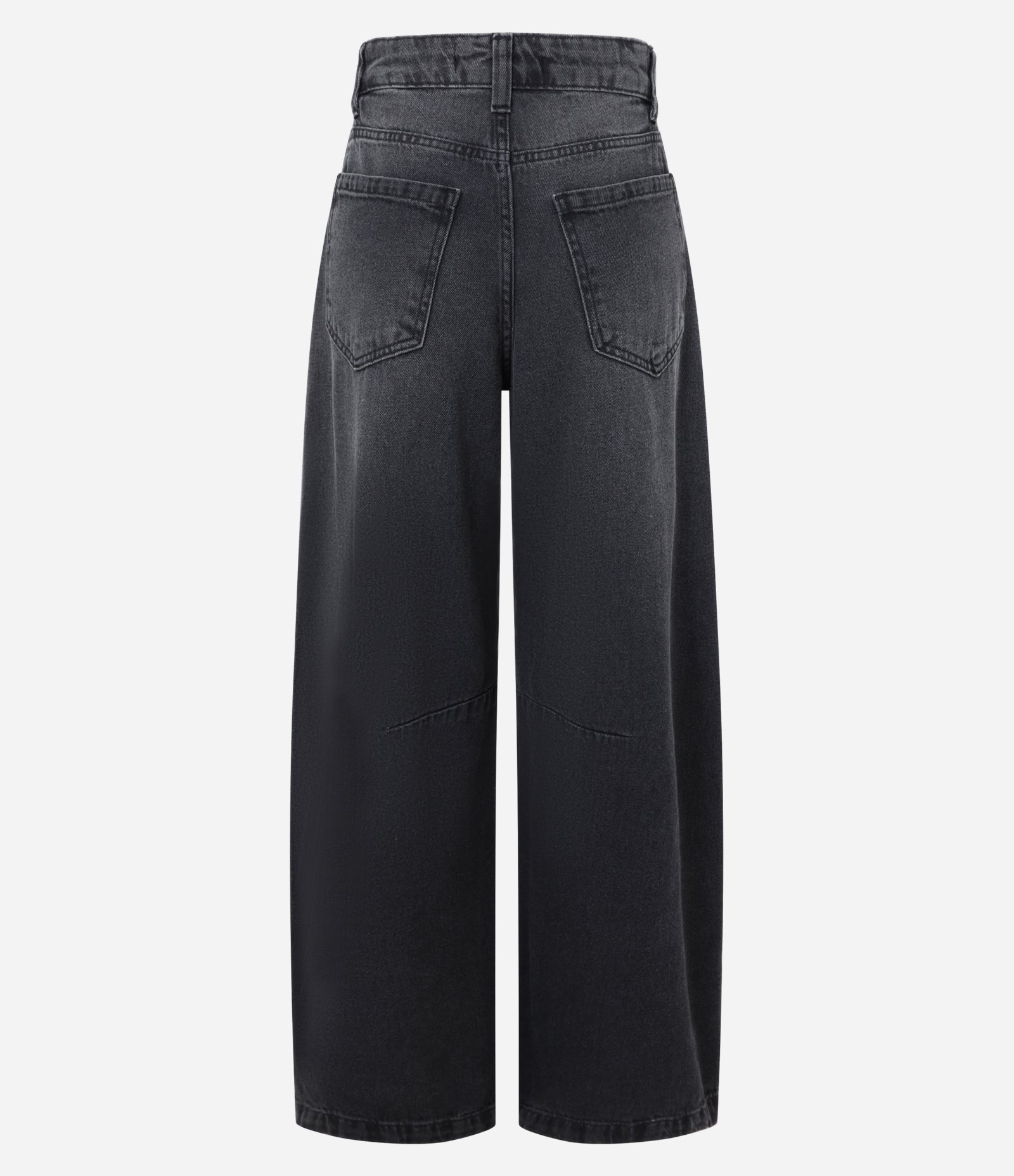 Calça Barrel em Jeans com Pences Preto 2
