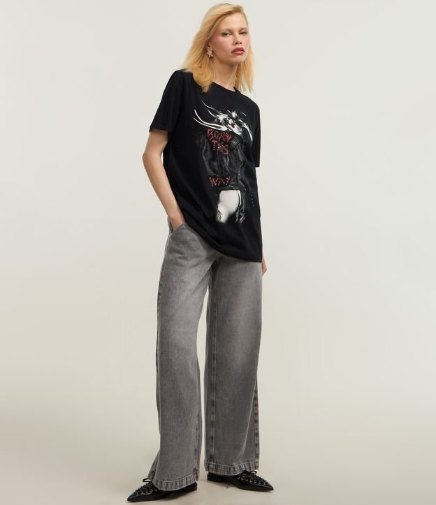 Camiseta T-shirt em Algodão com Estampa Lady Gaga Born This Way