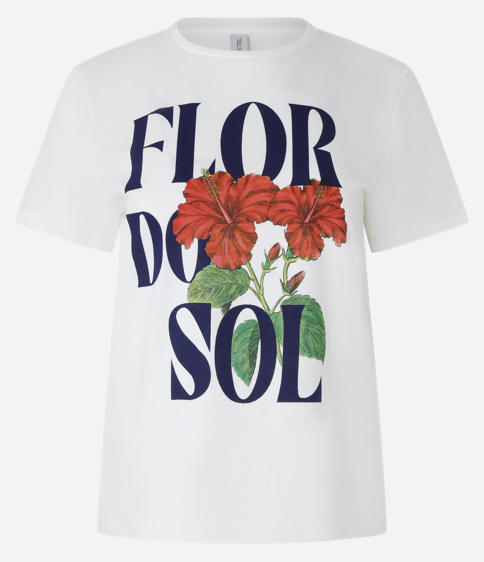 Blusa em Algodão com Estampa Flor do Sol Branco 4