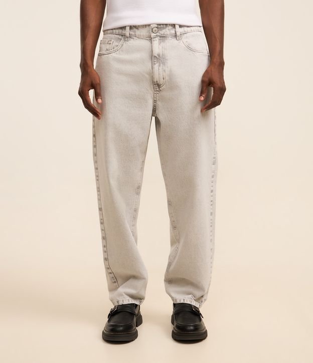Calça Baggy Jeans com Bolsos