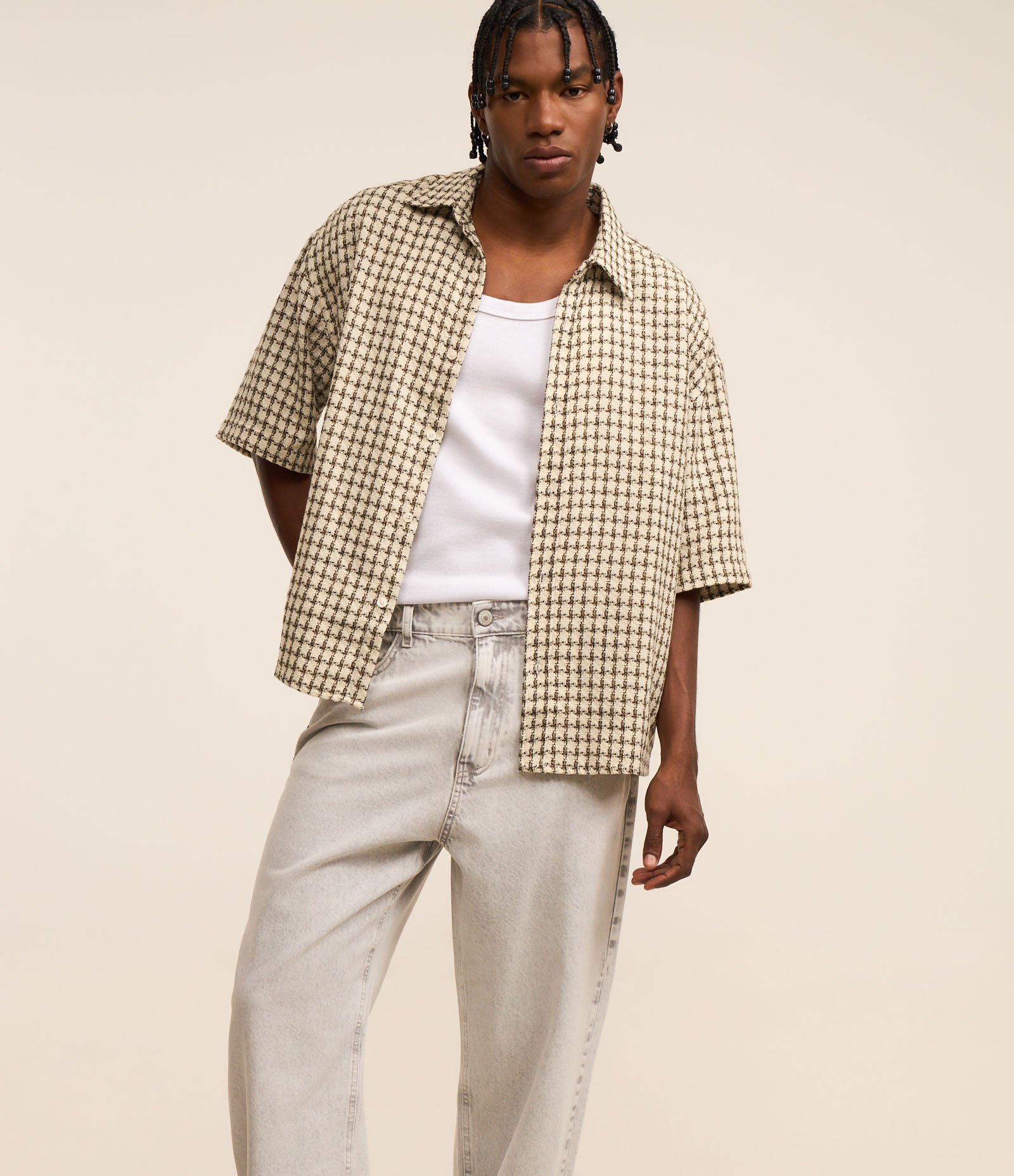 Calça Baggy em Jeans Vintage Cinza 3