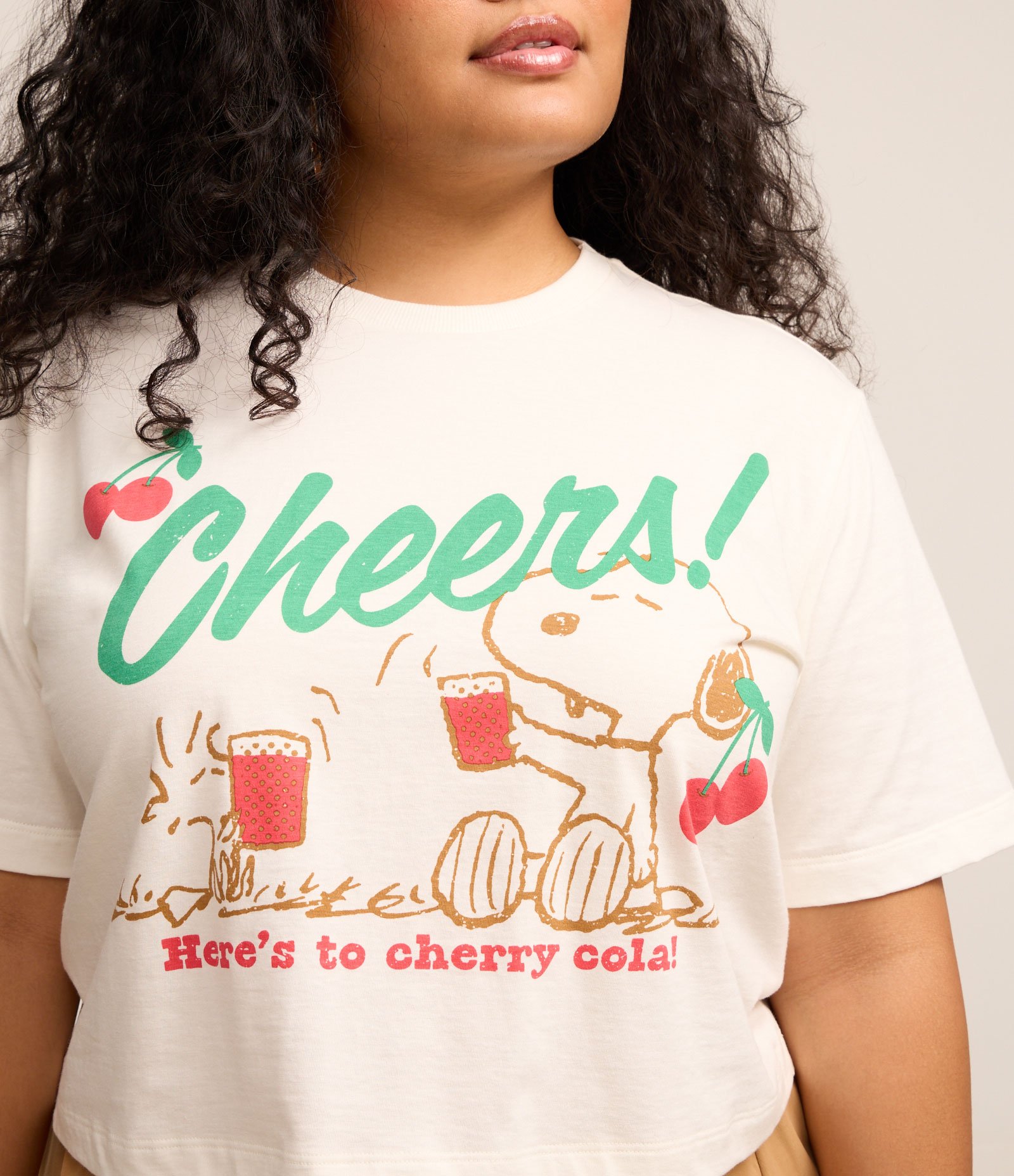 Camiseta Boxy com Estampa do Snoopy Curve & Plus Size Branco 3