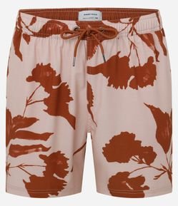 Bermuda de Banho em Ripstop com Estampa Floral