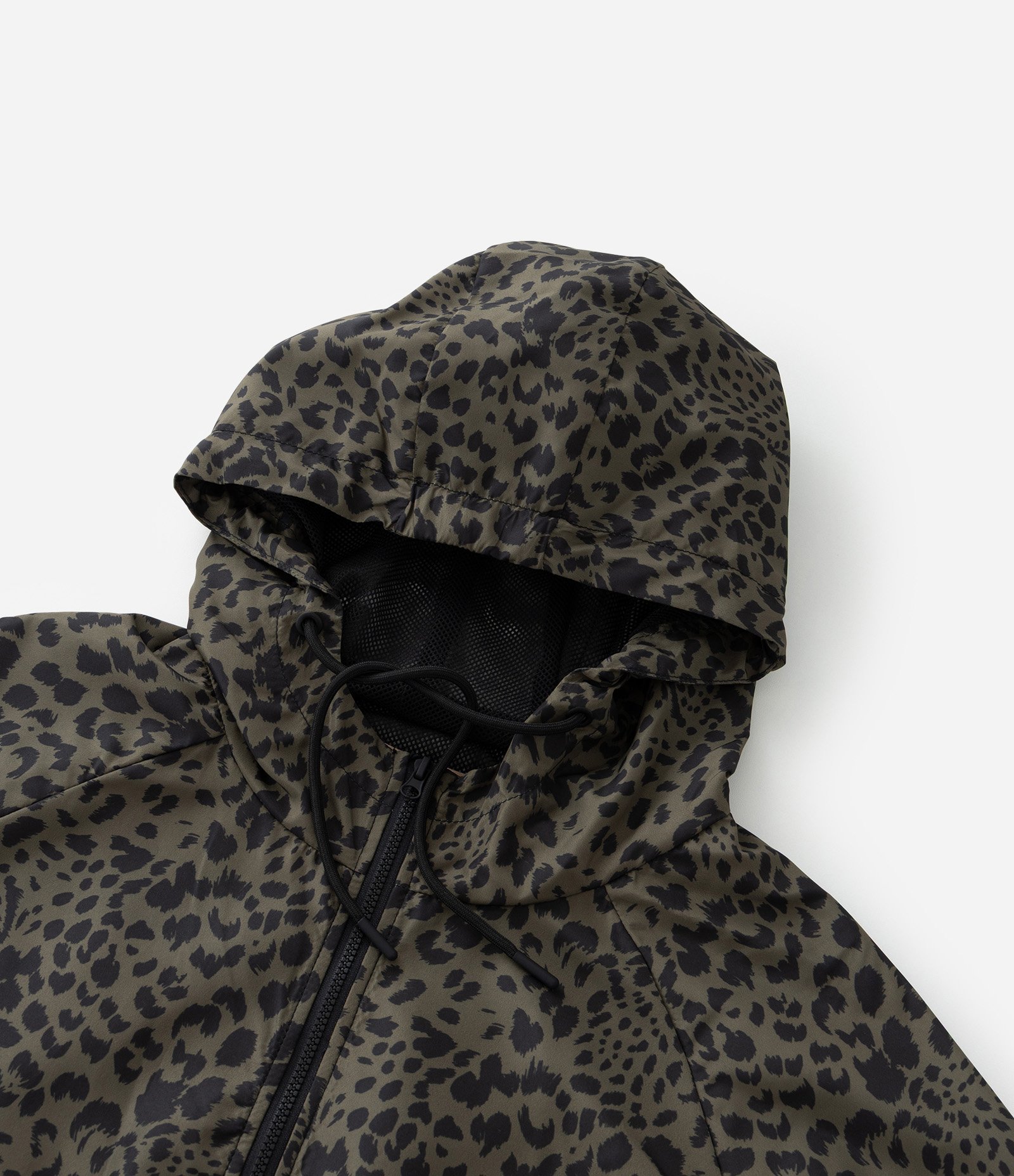 Jaqueta Corta Vento em Tecnologia Dry com Animal Print Curve & Plus Size Verde 8