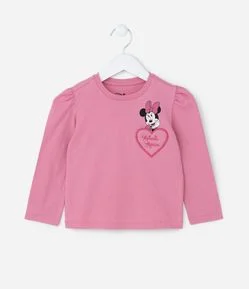 Camiseta Infantil com Estampa Minnie - Tam 1 a 6 Anos