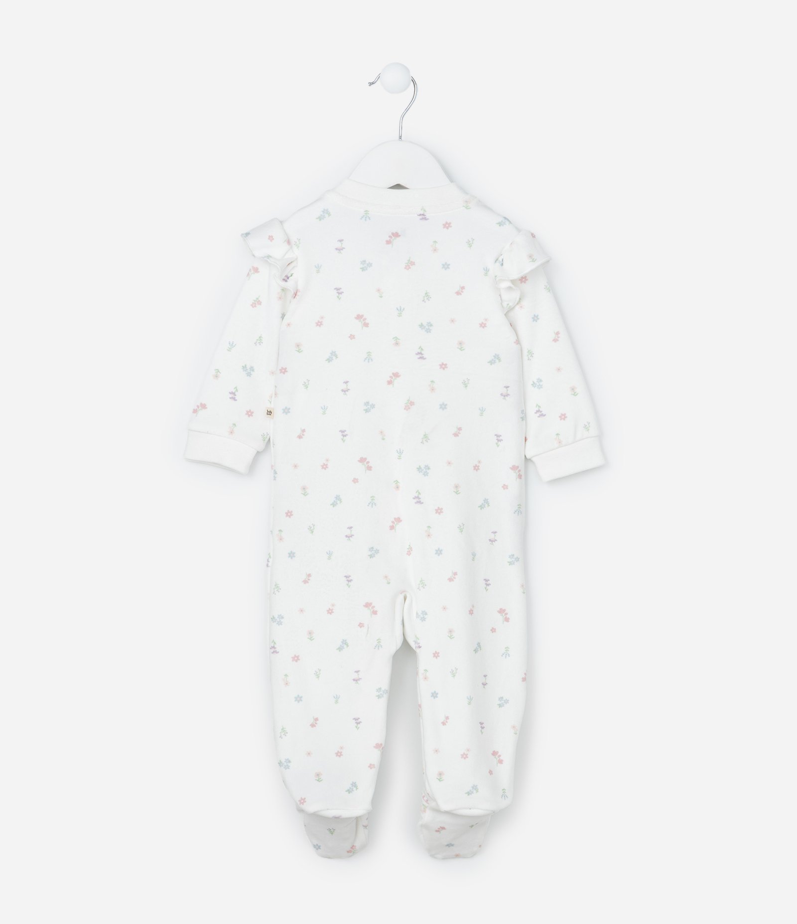 Macacão Infantil em Plush com Babadinhos - Tam 0 a 18 meses Branco 5