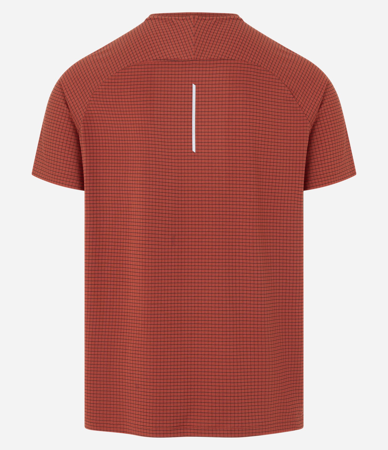 Camiseta Esportiva Regular com Estampa Quadriculada e Texturizada Vermelho 7