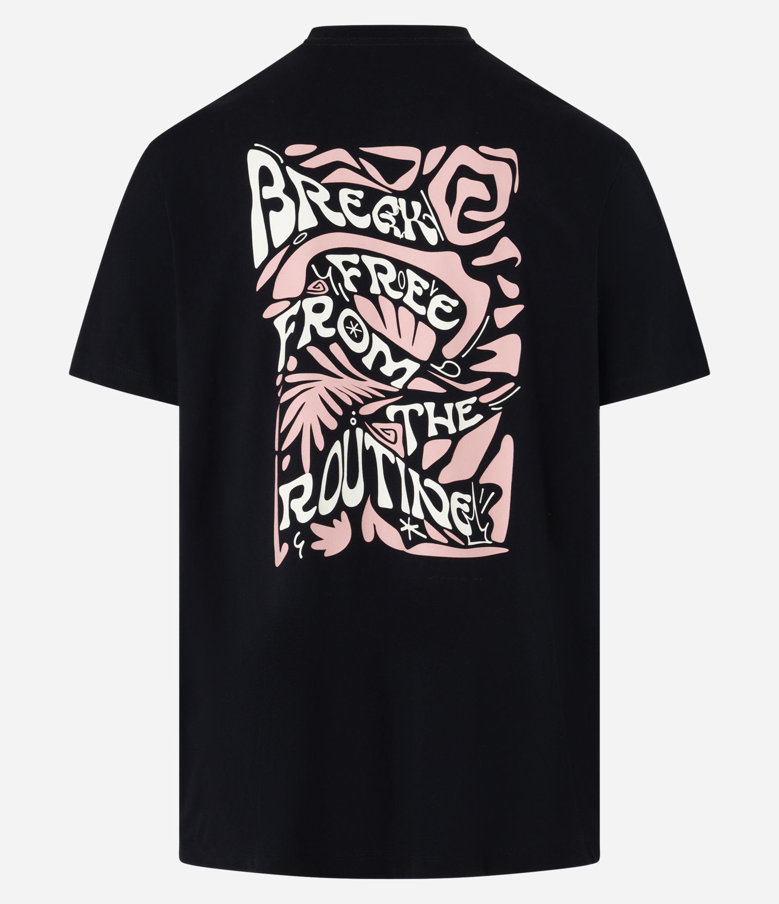 Camiseta Comfort em Algodão com Estampa Break Free From The Routine Preto 6