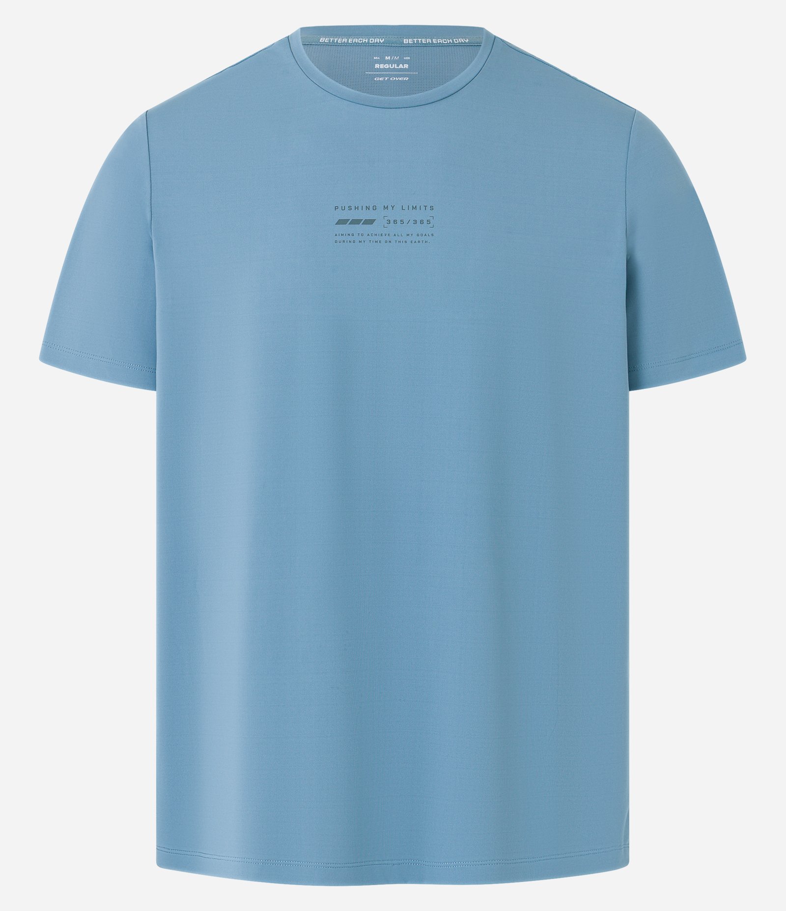 Camiseta Regular com Tecnologia Dry Estampa Localizada e Costas Respiráveis Azul 6