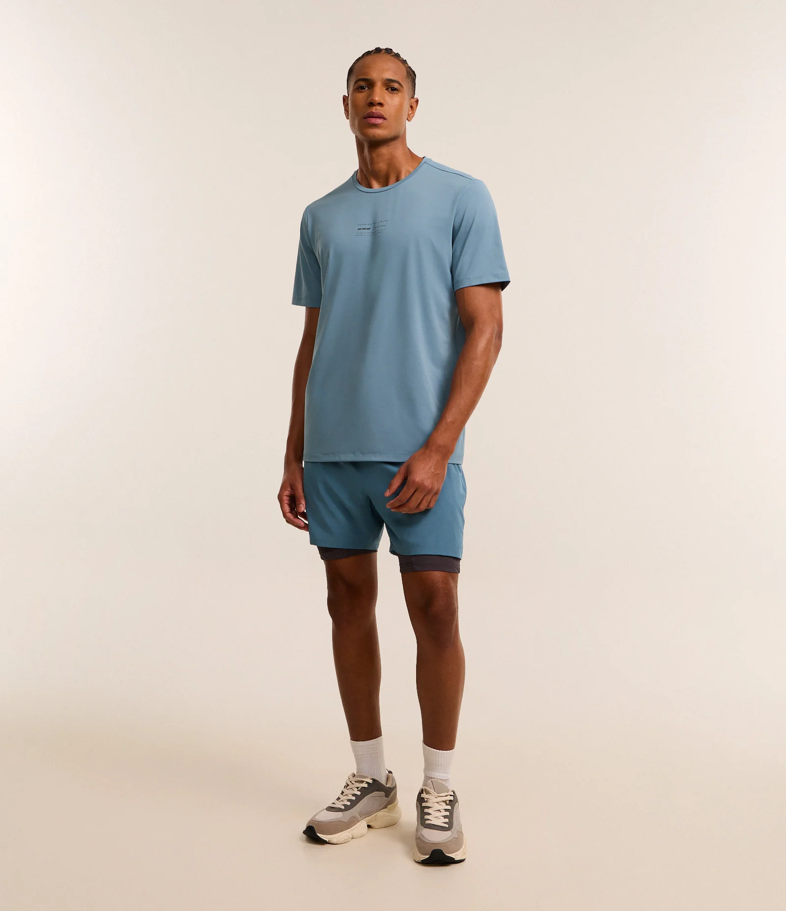 Camiseta Regular com Tecnologia Dry Estampa Localizada e Costas Respiráveis Azul 2